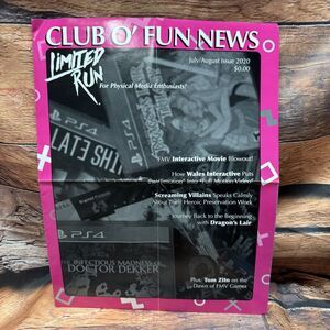 Limited Run Games Club O' Fun News July/August 2020 Magazine FMV Interactive